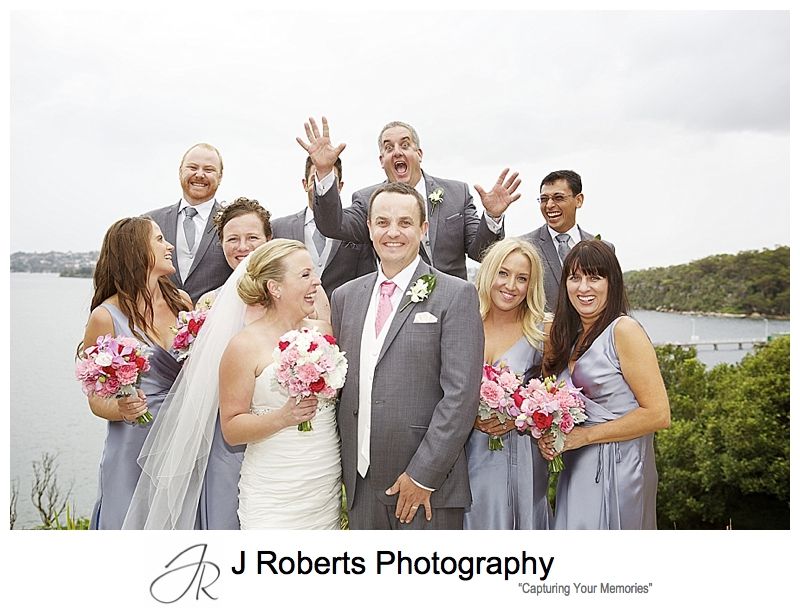 fun bridal party photo bomb - sydney wedding photography 